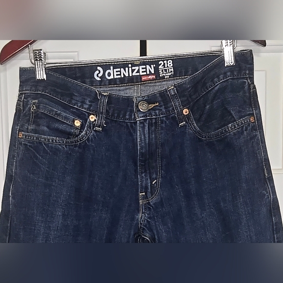 Denizen By Levi's Men's 218 Slim Fit Straight Leg Jeans 32x34 - Dark Wash Pants - Picture 3 of 6